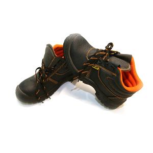 ‫حذاء سلامة للعمال أسود صفيحة حديدية أعلى وأسفل