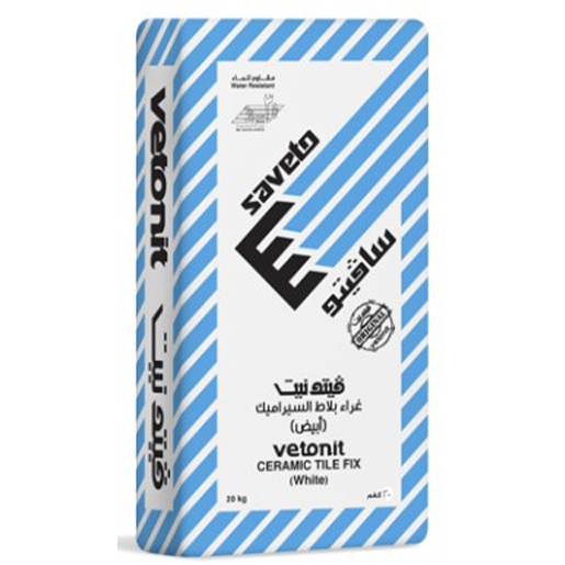 SAVETO CERAMIC TILE FIX-WHITE-20KG BAG WEATHER RESISTANCE CEMENTITIOUS ADHESIVE FOR CERAMIC TILES