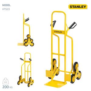 STANLEY YELLOW STEEL HAND TRUCK - 3 WHEEL DESIGN FOR STAIRS (200kg)MODEL HT523